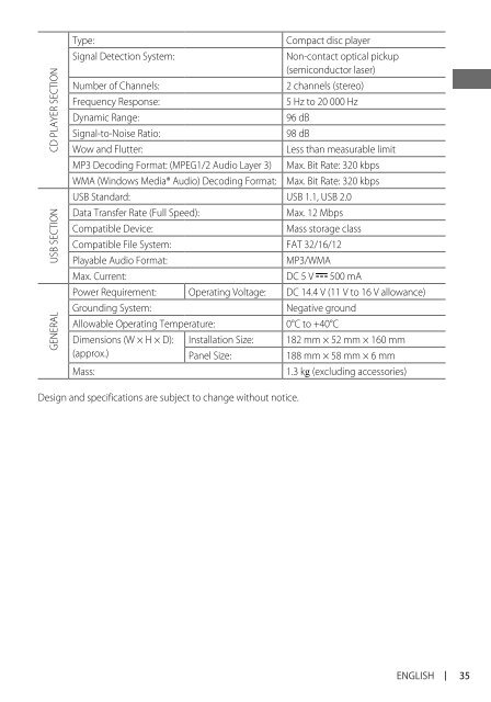 kd-r618 / kd-a615 / kd-r610 instructions - Sonic Electronix