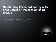 Maintaining Cache Coherence with AMD Opterons using FPGAs