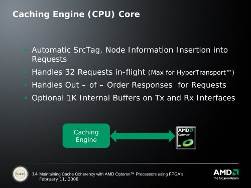 Maintaining Cache Coherence with AMD Opterons using FPGAs