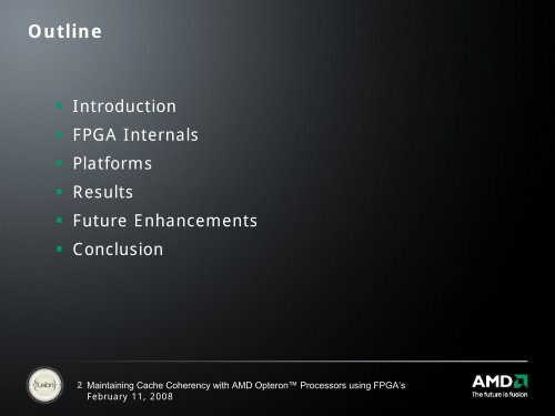 Maintaining Cache Coherence with AMD Opterons using FPGAs