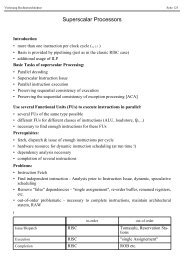 Superscalar Processors - Computer Architecture Group