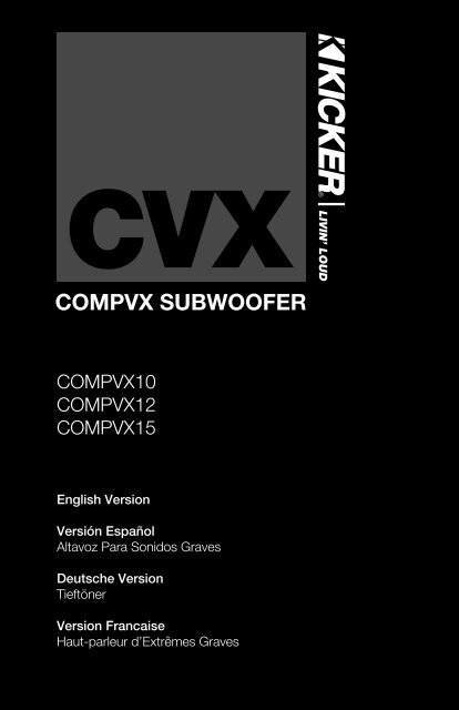 compvx subwoofer - Parts Express
