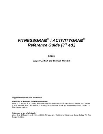 FITNESSGRAM / ACTIVITYGRAM Reference Guide - essentialsguides