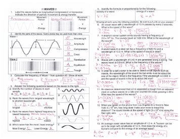 Wave Worksheet #1