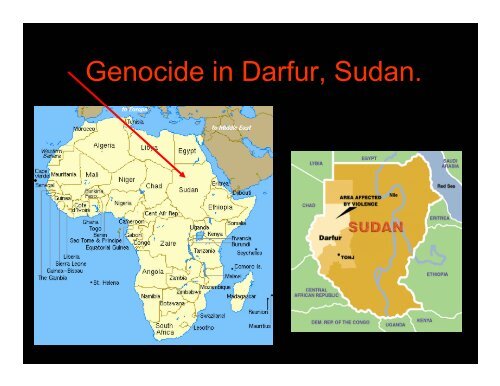 Genocide in Darfur, Sudan.