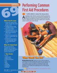 Lesson 69 Performing Common First Aid Procedures