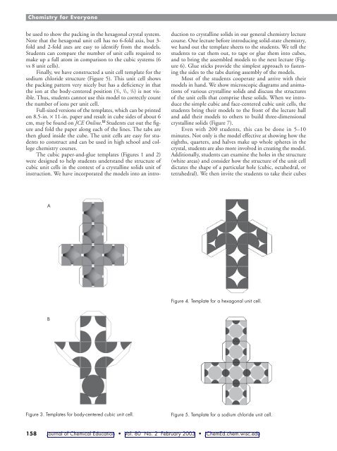 Paper-and-Glue Unit Cell Models W