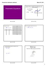 Parametrics Notebook.notebook