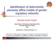 Identification of deterministic piecewise affine models of genetic ...