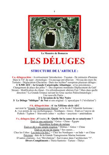 LES DÉLUGES - Racines et Traditions en Pays d'Europe - Free