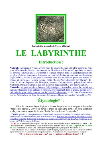 LE LABYRINTHE - Racines et Traditions en Pays d'Europe - Free