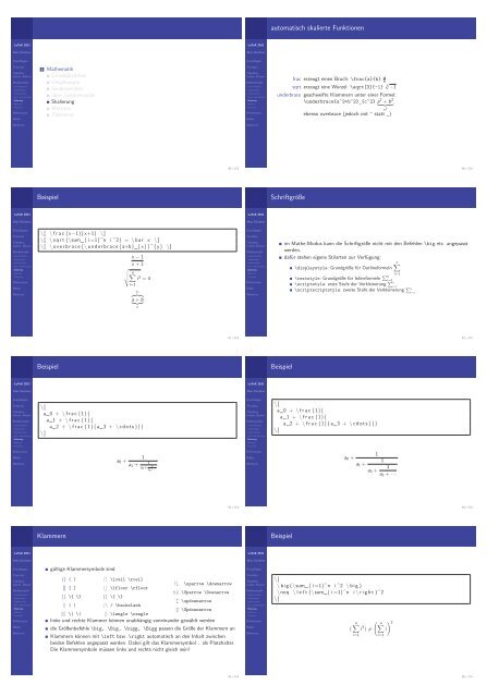 Handout - Fachschaft Mathematik in Bonn