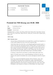 FSR-Sitzung vom 4. August 2008 - Fachschaft Mathematik in Bonn