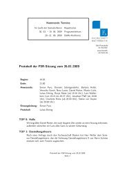 Protokoll der FSR-Sitzung vom 26.01.2009 - Fachschaft Mathematik ...