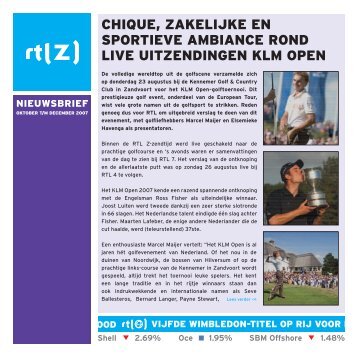 chique, zakelijke en sportieve ambiance rond live ... - RTL.nl