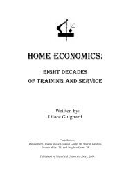 Home Economics: Eight Decades of Training and Service - Alumni