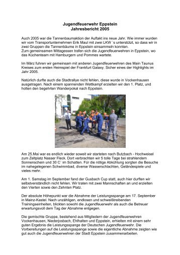 Jahresbericht 2005 - Freiwillige Feuerwehr Eppstein