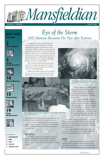 Eye of the Storm - Alumni - Mansfield University of Pennsylvania