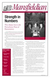 Strength in Numbers - Mansfield University Alumni and Friends