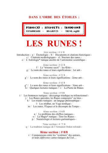 LES RUNES ! - Racines et Traditions en Pays d'Europe