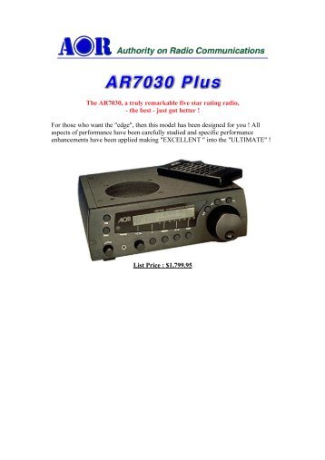 AOR AR-7030 Plus