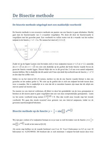 De Bisectie methode - upload.wikimedia....