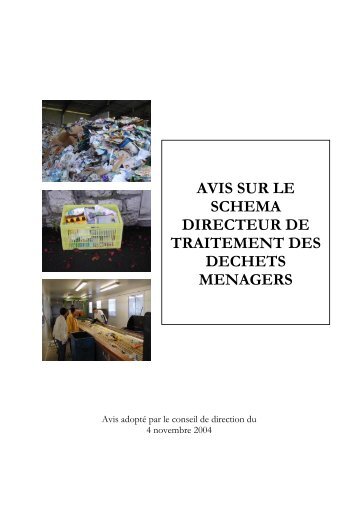 Schéma directeur de traitement des déchets ... - CRDP Aquitaine