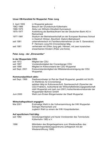 Lebenslauf | PDF 8kb - Cdu-fraktion-wuppertal.de