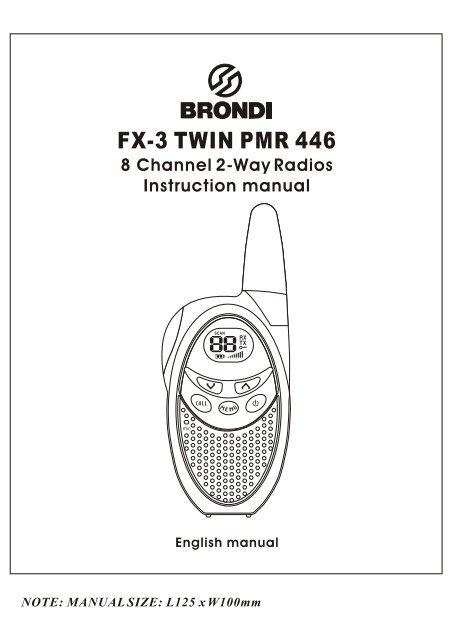 Brondi FX-3 English manual