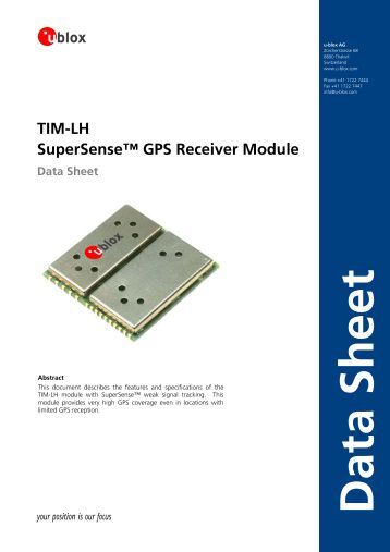 Tim Lh Supersense Gps Receiver Module Tim Lh Supersense Gps Receiver Module