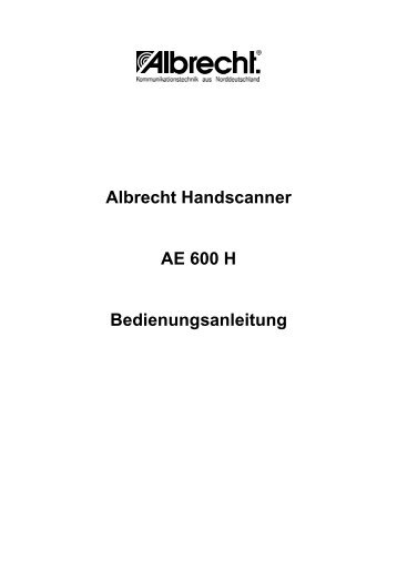 Albrecht Handscanner AE 600 H Bedienungsanleitung