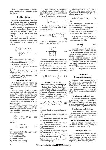 Teorie VF transformátorů, materiály, výpočty (2.15MB formát *pdf)