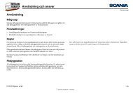 Användning och ansvar Användning - Scania