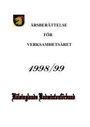 Årsberättelse 1998/99 - IdrottOnline Förbund - en del av svensk idrott