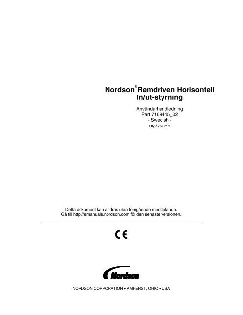 NordsonRemdriven Horisontel lIn/ut‐styrning - Nordson eManuals ...