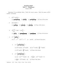 MATH 3705* Test 1 - Solutions