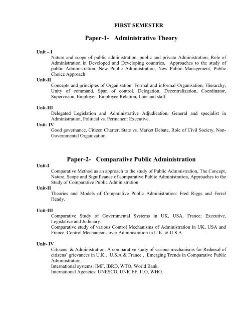 nature and scope of public administration