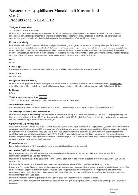 Novocastratm Lyophilized Mouse Monoclonal Antibody Oct-2