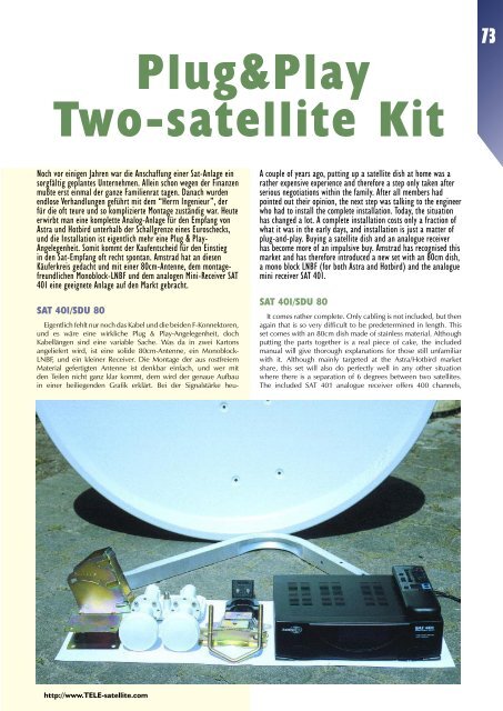 TELE INTERNATIONAL - TELE-satellite International Magazine