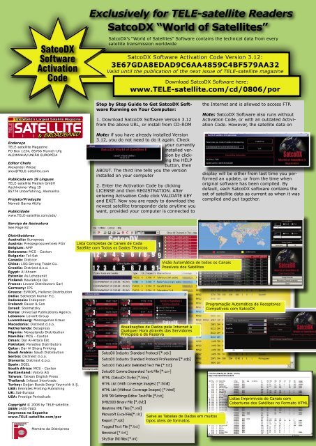 Especialista no Assunto + - TELE-satellite International Magazine