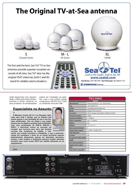 Especialista no Assunto + - TELE-satellite International Magazine