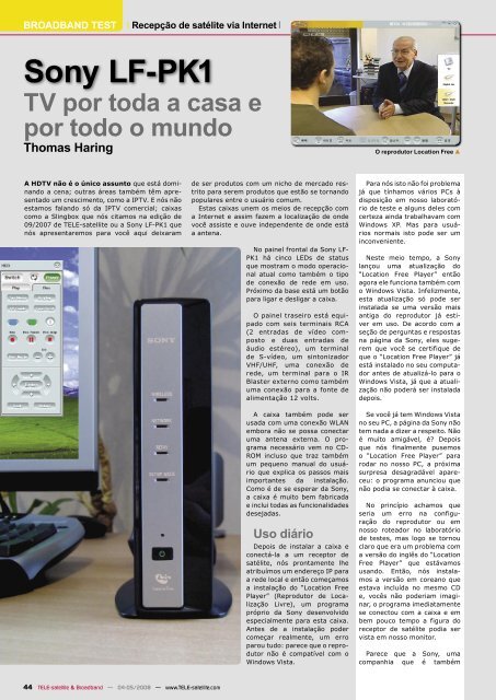 Especialista no Assunto + - TELE-satellite International Magazine