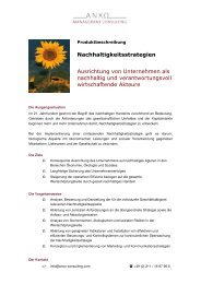 Nachhaltigkeitsstrategien - ANXO Management Consulting