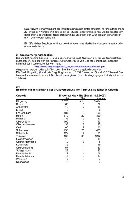 Paralleles Markterkundungs- und Auswahlverfahren nach Nr. 6.4.1 ...