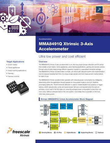 MMA8491Q Fact Sheet - Freescale Semiconductor