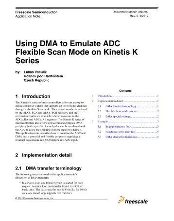 Using DMA to Emulate ADC Flexible Scan Mode on Kinetis K Series
