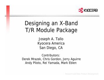 Designing an X-Band T/R Module Package