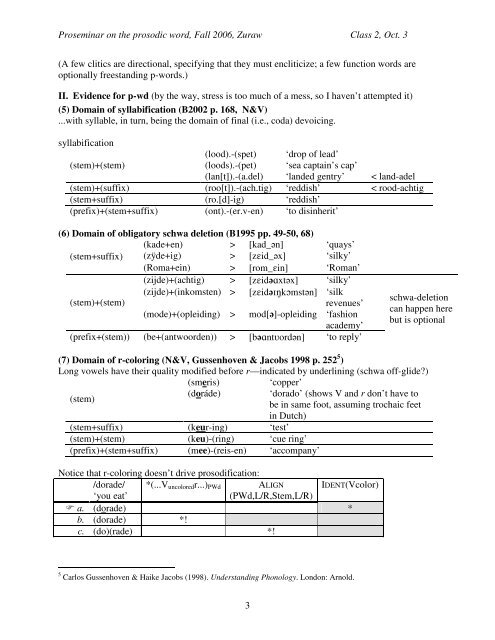 Case study of Dutch - UCLA Department of Linguistics