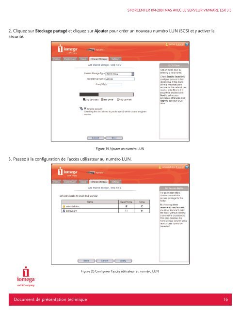 UTILISATION DU SERVEUR IOMEGA STORCENTER PRO ix4-200r ...