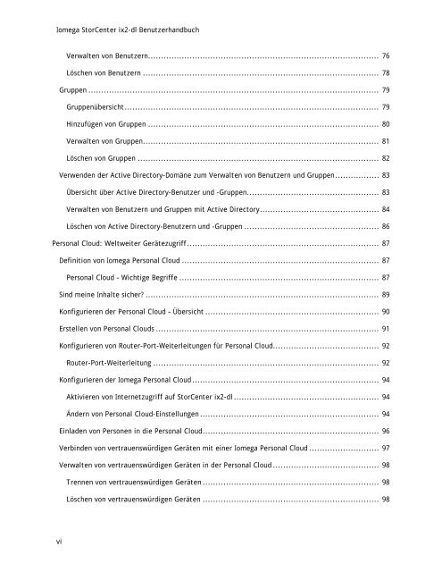 Iomega ix2-dl Benutzerhandbuch